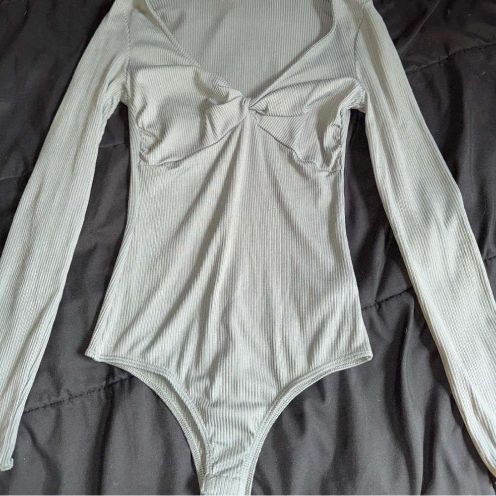 Altar'd State Cream Long Sleeve Bodysuit